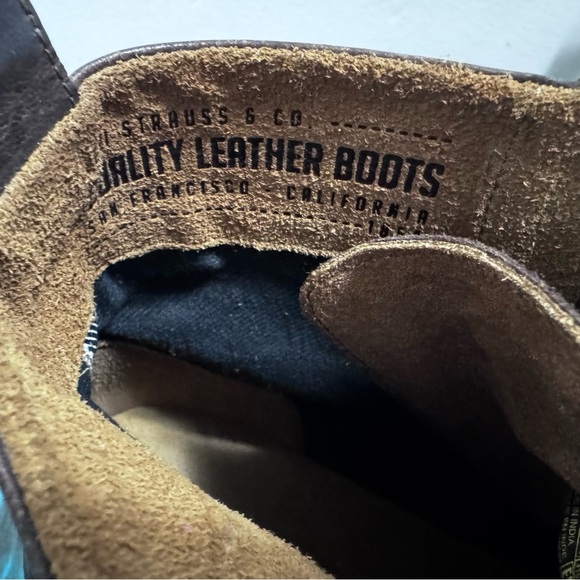 Levi's Emerson Leather Boots Size 13 Brown Leather Lace Up Ankle Boots - Picture 16 of 16